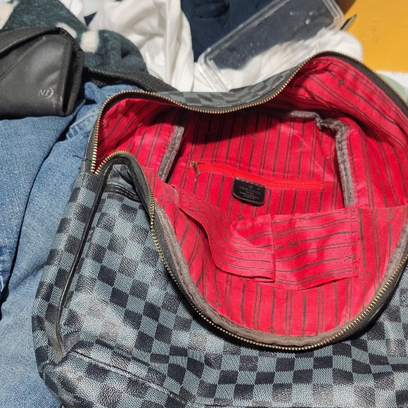 Designer Checkered Black Backpack - Picture 3 of 5